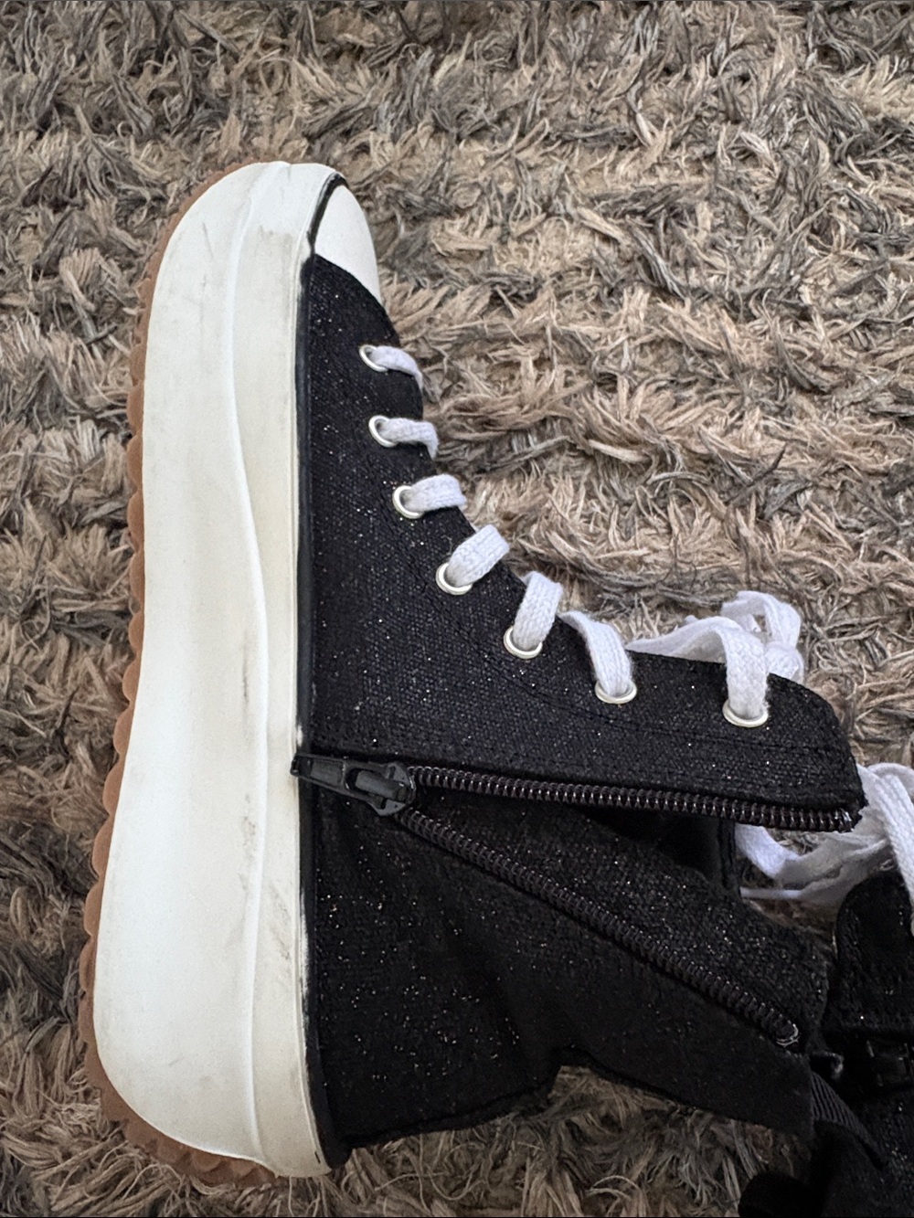 Steve Madden Black and White High-Top Sneakers - Picture 7 of 14